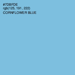 #7DBFDE - Cornflower Blue Color Image